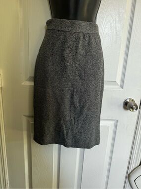 Ann Taylor Petite Charcoal Gray Pencil Skirt